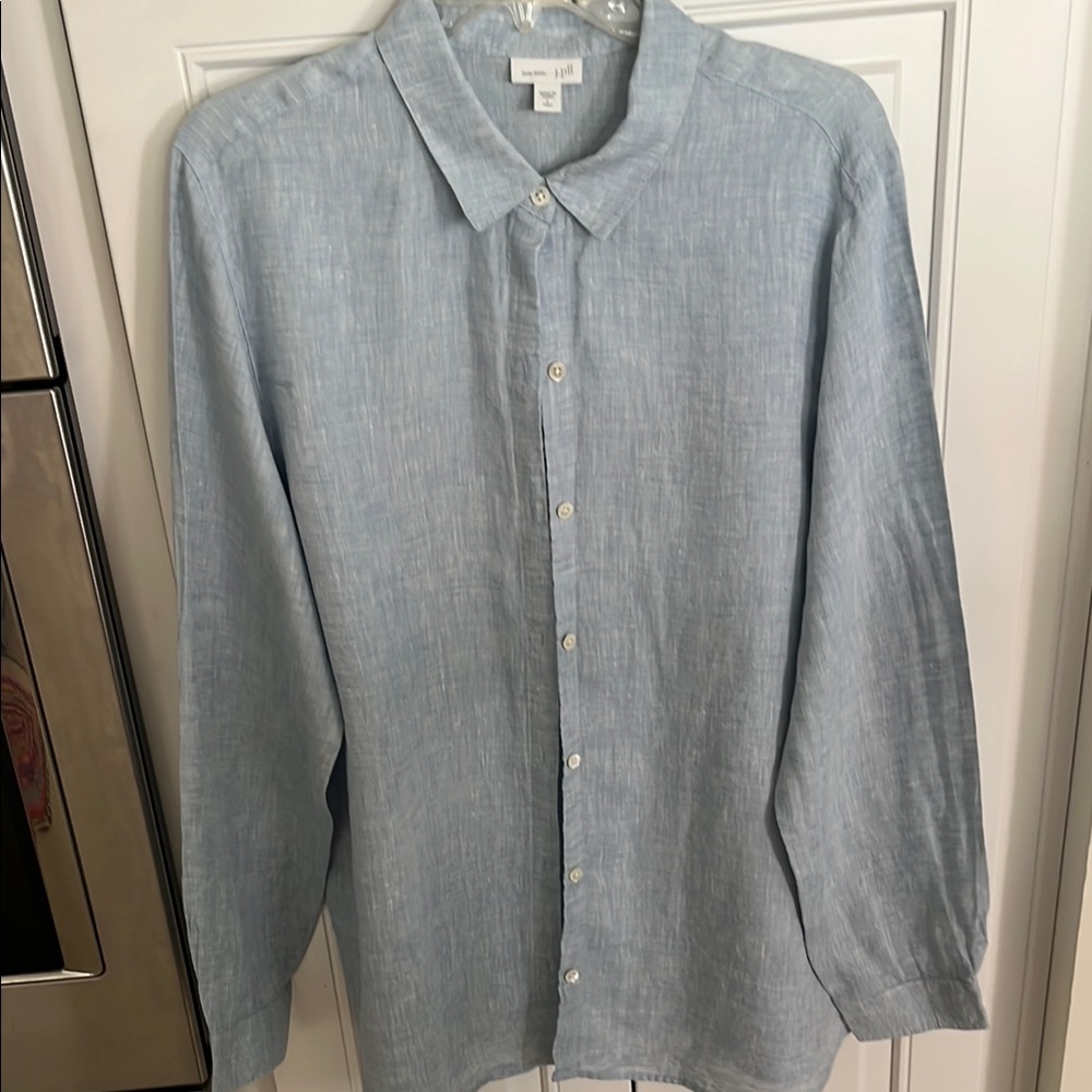 J. Jill Love Linen Button Down Shirt - Picture 5 of 10
